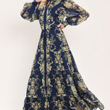 ROYAL HERITAGE BLOOM WOVEN MAXI DRESS