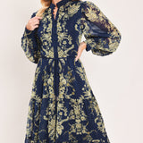 ROYAL HERITAGE BLOOM WOVEN MAXI DRESS