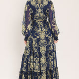 ROYAL HERITAGE BLOOM WOVEN MAXI DRESS
