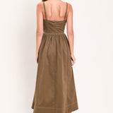 PRAIRIE HEART BALLAD WOVEN MIDI DRESS