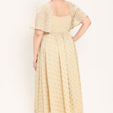 SHIMMERING SKY AFFECTION WOVEN MIDI DRESS