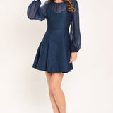 TWILIGHT CHARM WOVEN MINI DRESS