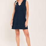 BLUE CLOUD DENIM MINI DRESS