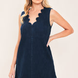 BLUE CLOUD DENIM MINI DRESS