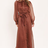 CEDARLIGHT EMBRACE WOVEN ORGANZA MAXI DRESS