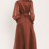 CEDARLIGHT EMBRACE WOVEN ORGANZA MAXI DRESS