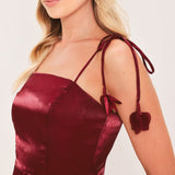 BORDEAUX BLOOM WOVEN MAXI DRESS