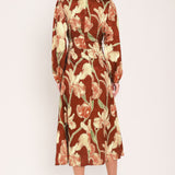 FALLING FOR YOU FAUX WRAP MIDI DRESS