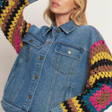 FESTIVAL WEAVE WASHED DENIM JACKET
