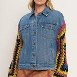 FESTIVAL WEAVE WASHED DENIM JACKET