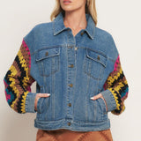 FESTIVAL WEAVE WASHED DENIM JACKET