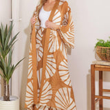 AWAITING LOVE WOVEN KIMONO COVER UP AND PANT SET