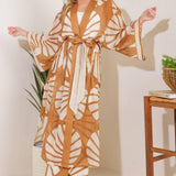 AWAITING LOVE WOVEN KIMONO COVER UP AND PANT SET