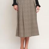 BRITISH TRACE WOVEN MIDI SKIRT