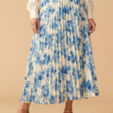 STARS IN MY HEART WOVEN MIDI SKIRT