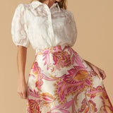 IN THE STILLNESS WOVEN MIDI SKIRT
