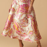 IN THE STILLNESS WOVEN MIDI SKIRT
