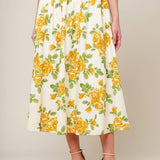 EVERY SUNDAY CREAM WOVEN MIDI SKIRT