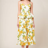 EVERY SUNDAY CREAM WOVEN MIDI SKIRT