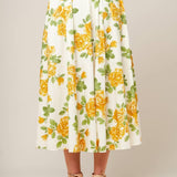 EVERY SUNDAY CREAM WOVEN MIDI SKIRT