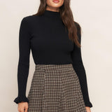 HOUND FLARE TWEED WOVEN SKIRT