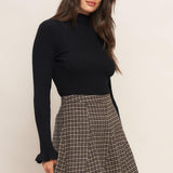 HOUND FLARE TWEED WOVEN SKIRT