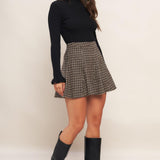 HOUND FLARE TWEED WOVEN SKIRT