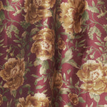 Fabric detail of Flying Tomato Evening Botanicals Woven Full Midi Skirt in burgundy