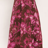 MAGENTA BLOOM CASCADE WOVEN MAXI FULL SKIRT