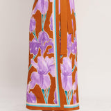 SUMMER IRIS WOVEN MIDI WRAP SKIRT