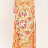 LUXE LOVE STORY WOVEN MIDI CIRCLE SKIRT