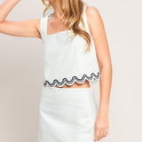 URBAN WAVE WOVEN MINI SKIRT