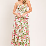 ROSE PETAL WOVEN MIDI SKIRT