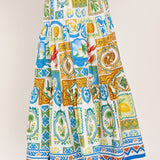 SICILIAN SUMMER WOVEN MAXI SKIRT