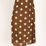 FRENCH GIRL POLKA DOT POWER MESH MIDI SKIRT