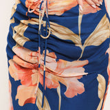 DEEP SEA BLOOM POWER MESH MIDI SKIRT