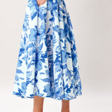 SKY BLOSSOM WOVEN FULL CIRCLE SKIRT