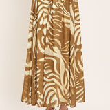 SAVANNAH BREEZE WOVEN MIDI SKIRT