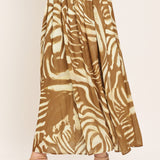SAVANNAH BREEZE WOVEN MIDI SKIRT