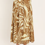 SAVANNAH BREEZE WOVEN MIDI SKIRT