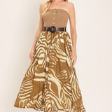 SAVANNAH BREEZE WOVEN MIDI SKIRT