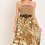SAVANNAH BREEZE WOVEN MIDI SKIRT
