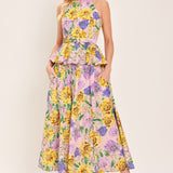 BLOSSOM MARKET WOVEN FULL MIDI SKIRT