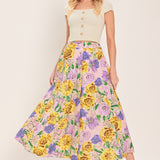 BLOSSOM MARKET WOVEN FULL MIDI SKIRT