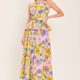 BLOSSOM MARKET WOVEN FULL MIDI SKIRT