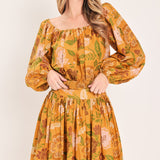 SUNSET GARDEN WOVEN FULL MIDI SKIRT