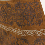 BRONZED TAPESTRY WHIM FAUX SUEDE SKIRT