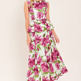 ROMANTIC ROSE WOVEN CIRCLE SKIRT