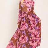PLUM BLOSSOM WOVEN FULL MAXI SKIRT