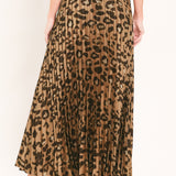 GOLDEN LEOPARD WOVEN MAXI SKIRT